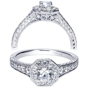 Taryn 14k White Gold Round Halo Engagement Ring TE98645W44JJ