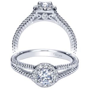 Taryn 14k White Gold Round Halo Engagement Ring TE98653W44JJ