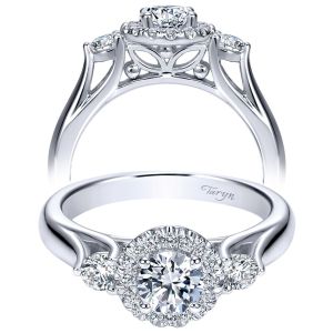 Taryn 14k White Gold Round Halo Engagement Ring TE98658W44JJ