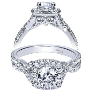 Taryn 14k White Gold Round Halo Engagement Ring TE98667W44JJ
