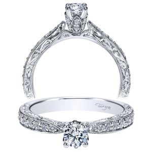 Taryn 14k White Gold Round Straight Engagement Ring TE98670W44JJ