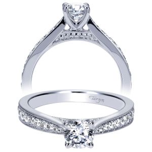 Taryn 14k White Gold Round Straight Engagement Ring TE98678W44JJ