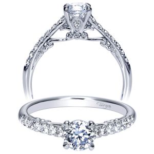 Taryn 14k White Gold Round Straight Engagement Ring TE98695W44JJ