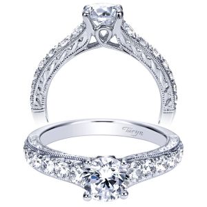 Taryn 14k White Gold Round Straight Engagement Ring TE98717W44JJ
