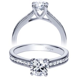 Taryn 14k White Gold Round Straight Engagement Ring TE98718W44JJ