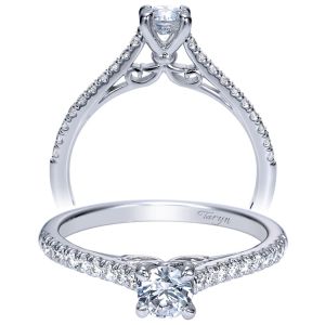 Taryn 14k White Gold Round Straight Engagement Ring TE98720W44JJ