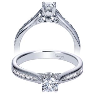 Taryn 14k White Gold Round Straight Engagement Ring TE98721W44JJ