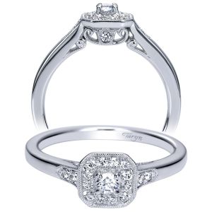 Taryn 14k White Gold Round Halo Engagement Ring TE98726W44JJ