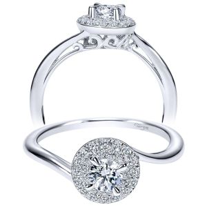 Taryn 14k White Gold Round Halo Engagement Ring TE98862W44JJ