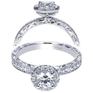 Taryn 14k White Gold Round Halo Engagement Ring TE99012W44JJ
