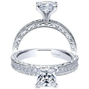 Taryn 14k White Gold Princess Cut Straight Engagement Ring TE99019W44JJ