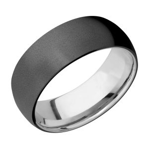 Lashbrook TISLEEVEZ8D Zirconium and Titanium Wedding Ring or Band