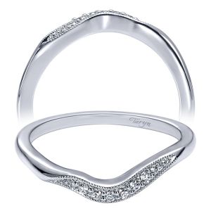 Taryn 14 Karat White Gold Curved Wedding Band TW10064W44JJ