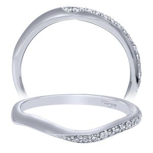 Taryn 14 Karat White Gold Curved Wedding Band TW10065W44JJ