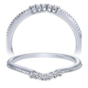 Taryn 14 Karat White Gold Curved Wedding Band TW10066W44JJ