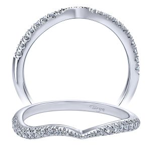 Taryn 14 Karat White Gold Curved Wedding Band TW10068W44JJ