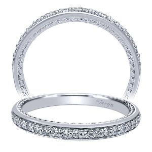 Taryn 14 Karat White Gold Curved Wedding Band TW10083W44JJ