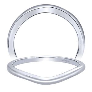 Taryn 14 Karat White Gold Curved Wedding Band TW10089W4JJJ