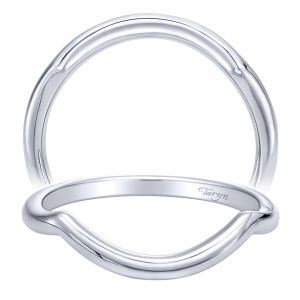 Taryn 14 Karat White Gold Curved Wedding Band TW10090W4JJJ