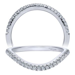 Taryn 14 Karat White Gold Curved Wedding Band TW10093W44JJ