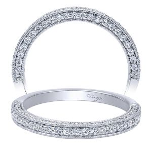 Taryn 14 Karat White Gold Straight Wedding Band TW10105W44JJ