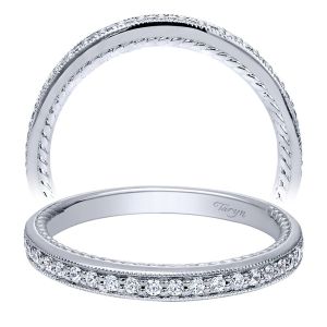 Taryn 14 Karat White Gold Straight Wedding Band TW10106W44JJ