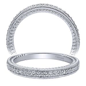 Taryn 14 Karat White Gold Straight Wedding Band TW10115W44JJ