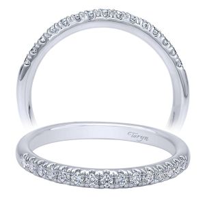 Taryn 14 Karat White Gold Straight Wedding Band TW10117W44JJ