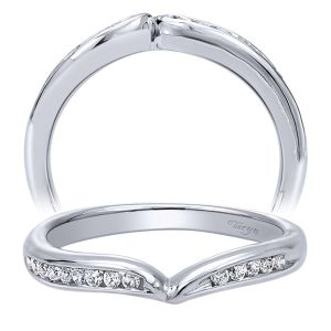 Taryn 14 Karat White Gold Curved Wedding Band TW10124W44JJ