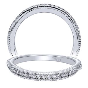 Taryn 14 Karat White Gold Curved Wedding Band TW10132W44JJ