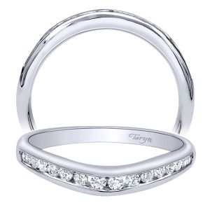 Taryn 14 Karat White Gold Curved Wedding Band TW10138W44JJ