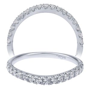 Taryn 14 Karat White Gold Curved Wedding Band TW10140W44JJ