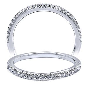 Taryn 14 Karat White Gold Curved Wedding Band TW10141W44JJ