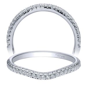 Taryn 14 Karat White Gold Curved Wedding Band TW10143W44JJ