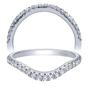 Taryn 14 Karat White Gold Curved Wedding Band TW10147W44JJ