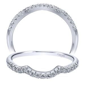 Taryn 14 Karat White Gold Curved Wedding Band TW10158W44JJ