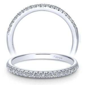 Taryn 14 Karat White Gold Straight Wedding Band TW10182W44JJ