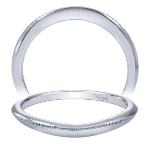 Taryn 14 Karat White Gold Curved Wedding Band TW10223W4JJJ