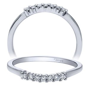 Taryn 14 Karat White Gold Curved Wedding Band TW10224W44JJ