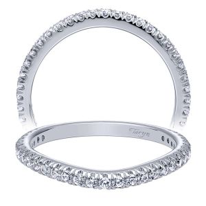 Taryn 14 Karat White Gold Matching Curved Wedding Band TW10249W44JJ