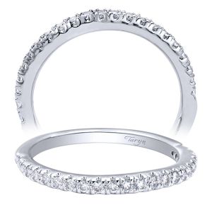 Taryn 14 Karat White Gold Matching Curved Wedding Band TW10256W44JJ