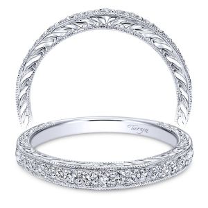 Taryn 14 Karat White Gold Curved Wedding Band TW10277W44JJ