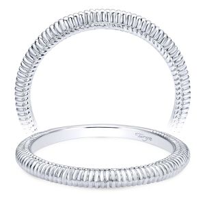 Taryn 14 Karat White Gold Straight Wedding Band TW10280W4JJJ