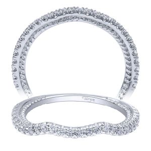 Taryn 14 Karat White Gold Curved Wedding Band TW10282W44JJ