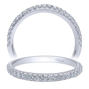 Taryn 14 Karat White Gold Straight Wedding Band TW10284W44JJ