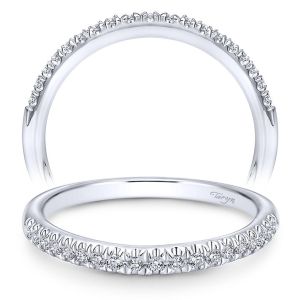 Taryn 14 Karat White Gold Curved Wedding Band TW10285W44JJ