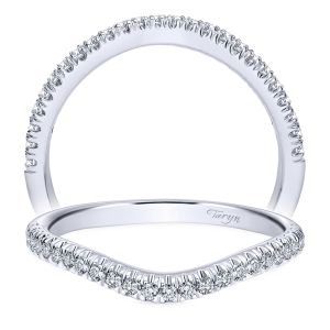 Taryn 14 Karat White Gold Curved Wedding Band TW10291W44JJ