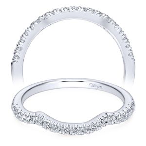 Taryn 14 Karat White Gold Curved Wedding Band TW10298W44JJ