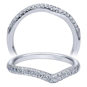 Taryn 14 Karat White Gold Curved Wedding Band TW10312W44JJ