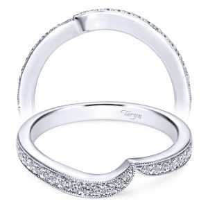 Taryn 14 Karat White Gold Curved Wedding Band TW10313W44JJ